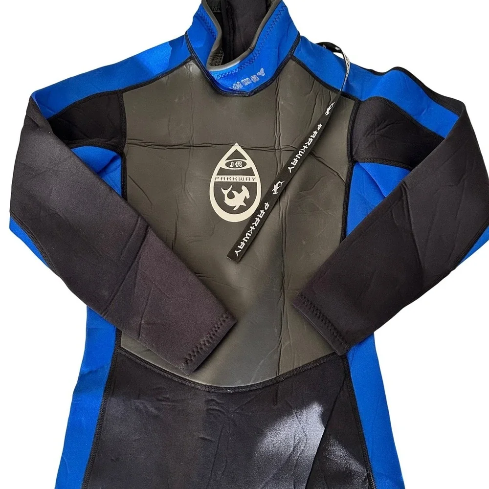 Parkway Scuba Wetsuit Youth Size 16 Blue Black Long Sleeve‎ Full Body